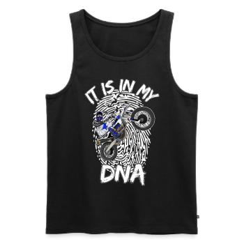 Motocross / Enduro / Freestyle mx / Dirtbike retro - Männer Premium Bio Tank Top - Schwarz - Vorne - Michal (187cm)