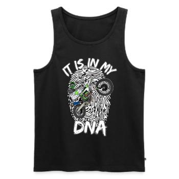Motocross / Enduro / Freestyle mx / Dirtbike retro - Männer Premium Bio Tank Top - Schwarz - Vorne - Michal (187cm)