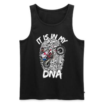 Motocross / Enduro / Freestyle mx / Dirtbike retro - Men's Premium Organic Tank Top - black - Front - AI Model Male 178 light (178cm)
