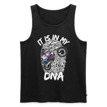 Motocross / Enduro / Freestyle mx / Dirtbike retro - Men's Premium Organic Tank Top - black - Front - AI Model Male 178 light (178cm)