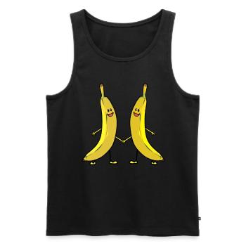 süße Bananen Obst Früchte Nahrungsmittel Kinder - Männer Premium Bio Tank Top - Schwarz - Vorne - AI Model Male 178 light (178cm)