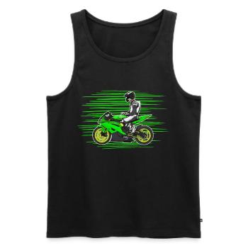 Moto Lifestyle / Moto / Moto motard - Débardeur bio Premium Homme - noir - Devant - Michal (187cm)