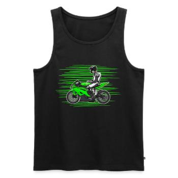 Moto Lifestyle / Moto / Moto motard - Débardeur bio Premium Homme - noir - Devant - Michal (187cm)