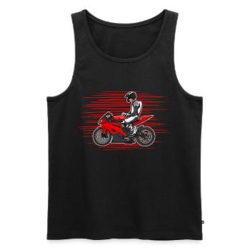 Motorcycle Lifestyle / Motorcycle / Motorcycle biker - Men's Premium Organic Tank Top - black - Front - Michal (187cm)