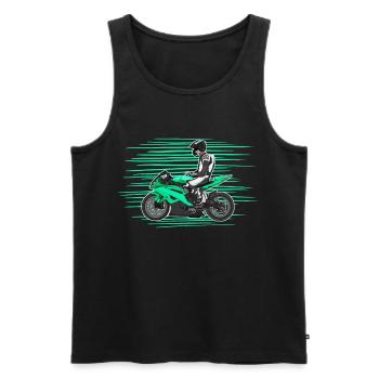 Moto Lifestyle / Moto / Moto motard - Débardeur bio Premium Homme - noir - Devant - Michal (187cm)