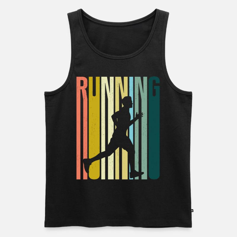 Running Runner Half Marathon - Men's Premium Organic Tank Top - black