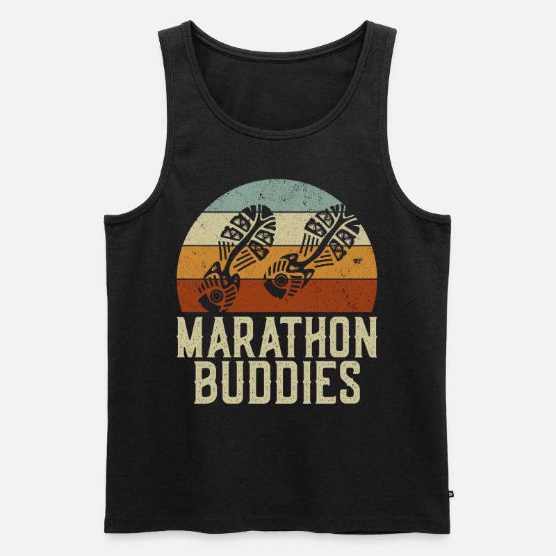 Running Runner Half Marathon - Männer Premium Bio Tank Top - Schwarz
