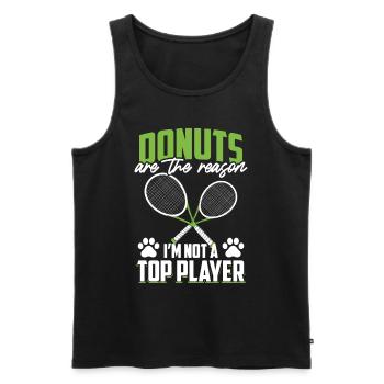 Tennis Player Ghost Kitten - Men's Premium Organic Tank Top - black - Front - Michal (187cm)