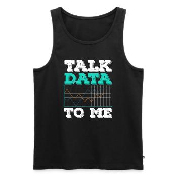 USA Computer Statistics Talk data to me - Débardeur bio Premium Homme - noir - Devant - Michal (187cm)