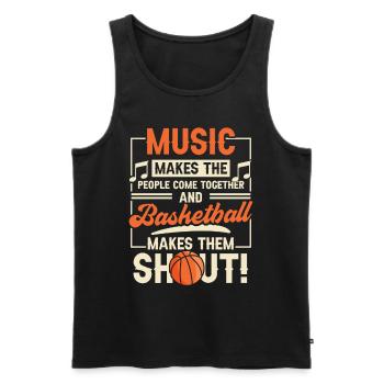 Game Sports Music Player Musical Fan - Men's Premium Organic Tank Top - black - Front - AI Model Male 178 light (178cm)