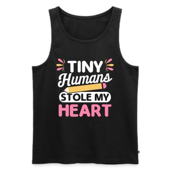 First day of school preschool teacher - Men's Premium Organic Tank Top - black - Front - Michal (187cm)