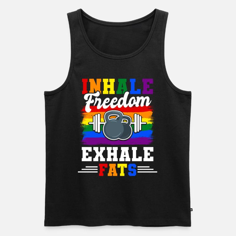Heli Skiing - Männer Premium Bio Tank Top - Schwarz