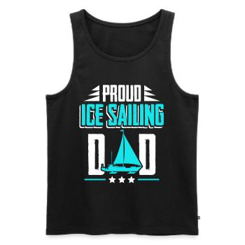 Ice Sailing Yacht Sailors - Men's Premium Organic Tank Top - black - Front - Michal (187cm)