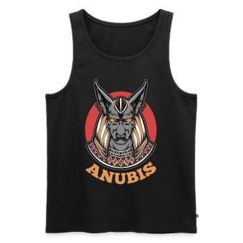 Anubis Egypt Pyramids Egyptologist Egyptologist God - Men's Premium Organic Tank Top - black - Front - Michal (187cm)