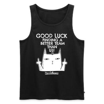 Job Change New Job Farewell Farewell Gift - Men's Premium Organic Tank Top - black - Front - Michal (187cm)