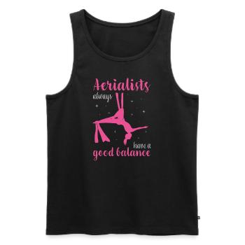 Aerial Silks I acrobatics dancer yoga design for - Men's Premium Organic Tank Top - black - Front - AI Model Male 178 light (178cm)