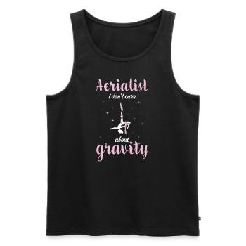Aerial Silks I acrobatics dancer yoga design for - Men's Premium Organic Tank Top - black - Front - AI Model Male 178 light (178cm)
