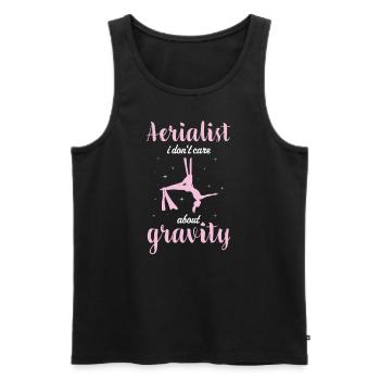 Aerial Silks I acrobatics dancer yoga design for - Men's Premium Organic Tank Top - black - Front - AI Model Male 178 light (178cm)