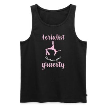 Aerial Silks I acrobatics dancer yoga design for - Men's Premium Organic Tank Top - black - Front - AI Model Male 178 light (178cm)