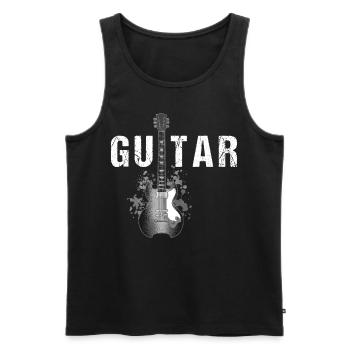 Musik Bassgitarre Akustischer E -Gitarrist - Männer Premium Bio Tank Top - Schwarz - Vorne - Michal (187cm)