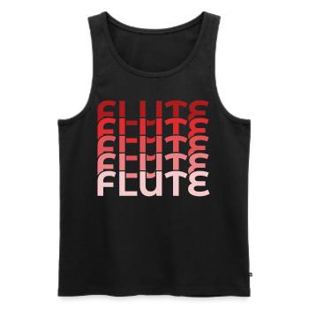 Vintage Flötenspieler Musikinstrument Flötist - Männer Premium Bio Tank Top - Schwarz - Vorne - Michal (187cm)