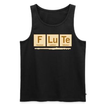 Periodisches System der Elemente Flöte Musiker Mus - Männer Premium Bio Tank Top - Schwarz - Vorne - Michal (187cm)