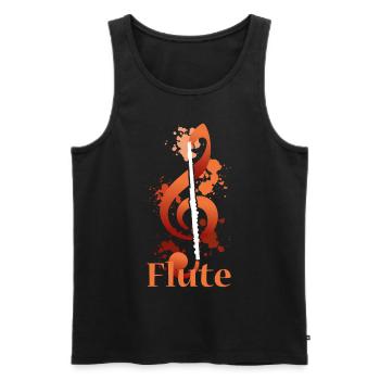 Musikalische Flötenflötistenmusiker - Männer Premium Bio Tank Top - Schwarz - Vorne - Michal (187cm)