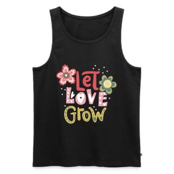 Valentine's Day, motivation inspiration, love saying - Men's Premium Organic Tank Top - black - Front - Michal (187cm)