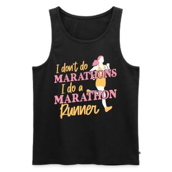 Running Runner Half Marathon - Männer Premium Bio Tank Top - Schwarz - Vorne - Michal (187cm)