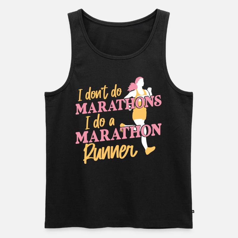 Running Runner Half Marathon - Männer Premium Bio Tank Top - Schwarz