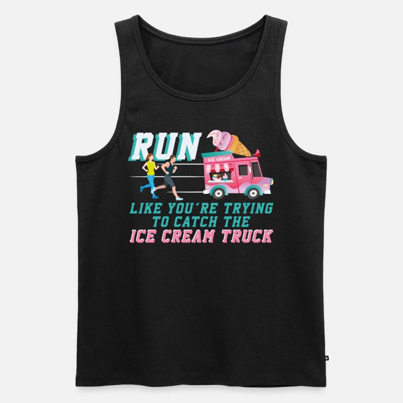 Running Runner Half Marathon - Männer Premium Bio Tank Top - Schwarz