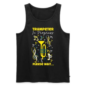 Trumpet Player Trumpeter In - Männer Premium Bio Tank Top - Schwarz - Vorne - Michal (187cm)