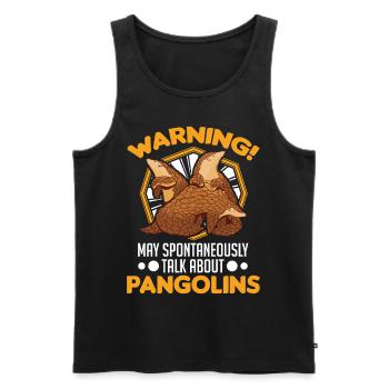Avertissement Pangolin Pangolin - Débardeur bio Premium Homme - noir - Devant - Michal (187cm)