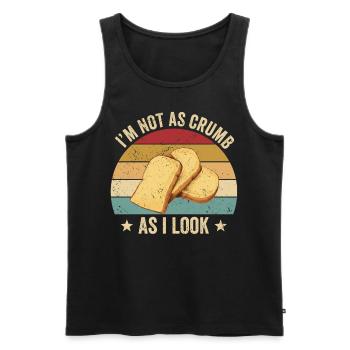 Lustiger Brotbacken-Bäcker - Männer Premium Bio Tank Top - Schwarz - Vorne - AI Model Male 178 light (178cm)