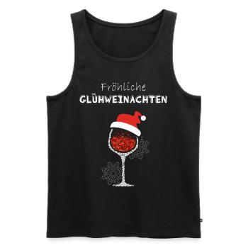 Glühweinachten Glühwein Nikolausmütze Glühweinzeit - Männer Premium Bio Tank Top - Schwarz - Vorne - Michal (187cm)