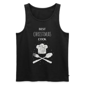Christmas Christmas Cooking Chef Chef - Men's Premium Organic Tank Top - black - Front - Michal (187cm)