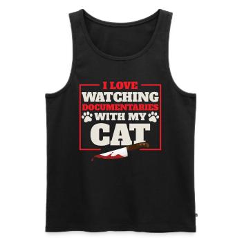 Documentary Reality Film Pet Lovers - Men's Premium Organic Tank Top - black - Front - AI Model Male 178 light (178cm)