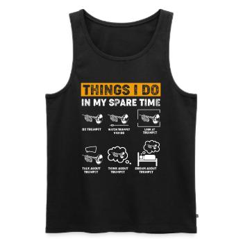 Classical Music Wind Band Musicians - Men's Premium Organic Tank Top - black - Front - AI Model Male 178 light (178cm)