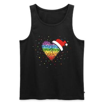 LGBTQ Pride Regenbogen Homosexuell Queer Lesbisch - Männer Premium Bio Tank Top - Schwarz - Vorne - Michal (187cm)