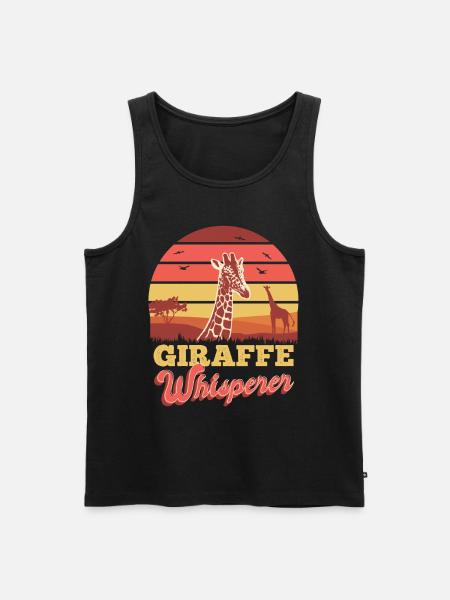 Giraffe Whisperer Safari Giraffe Lovers - Men's Premium Organic Tank Top - black