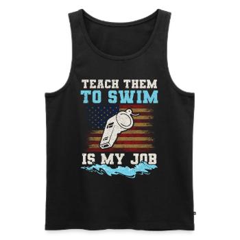 Water Sports Swimming Coach Instructor - Men's Premium Organic Tank Top - black - Front - AI Model Male 178 light (178cm)