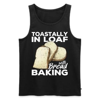 Funny bread baker - Men's Premium Organic Tank Top - black - Front - AI Model Male 178 light (178cm)
