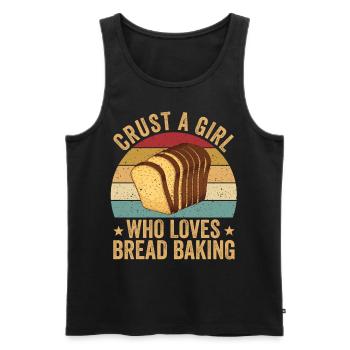 Funny bread baker - Men's Premium Organic Tank Top - black - Front - Michal (187cm)