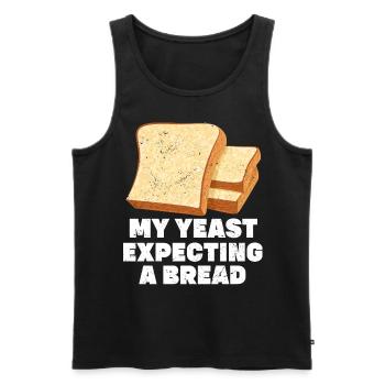 Funny bread baker - Men's Premium Organic Tank Top - black - Front - AI Model Male 178 light (178cm)