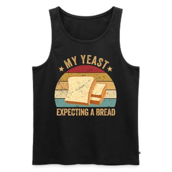 Funny bread baker - Men's Premium Organic Tank Top - black - Front - AI Model Male 178 light (178cm)