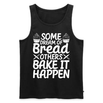 Funny bread baker - Men's Premium Organic Tank Top - black - Front - Michal (187cm)