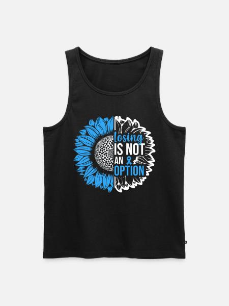 Prostate Cancer Awareness Sunflower - Men's Premium Organic Tank Top - black