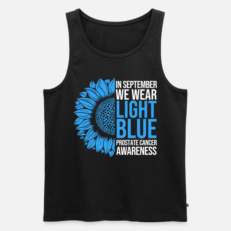 Prostatakrebs-Bewusstsein Sonnenblume - Männer Premium Bio Tank Top - Schwarz