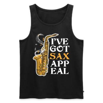 Ich habe SAX Appeal Lustige Saxophonmusik - Männer Premium Bio Tank Top - Schwarz - Vorne - Michal (187cm)