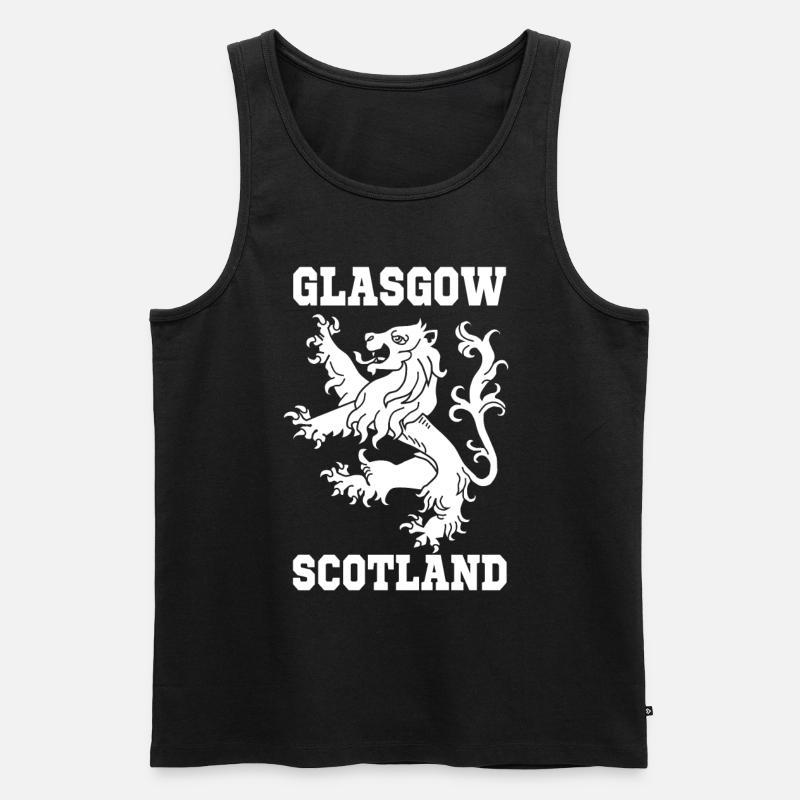 Glasgow Schottland - Männer Premium Bio Tank Top - Schwarz